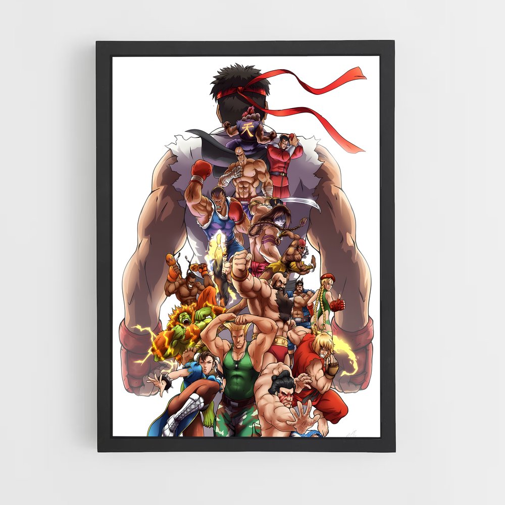 Poster Rumble in the Streets – affiche Street Fighter (vue 2)